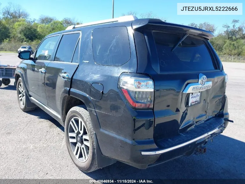 2020 Toyota 4Runner Limited VIN: JTEZU5JRXL5222666 Lot: 40846934