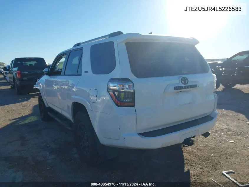 2020 Toyota 4Runner Sr5 Premium VIN: JTEZU5JR4L5226583 Lot: 40854976