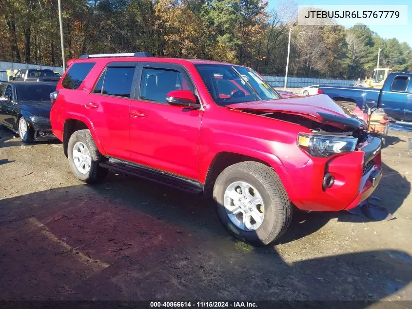 2020 Toyota 4Runner Sr5 Premium VIN: JTEBU5JR6L5767779 Lot: 40866614