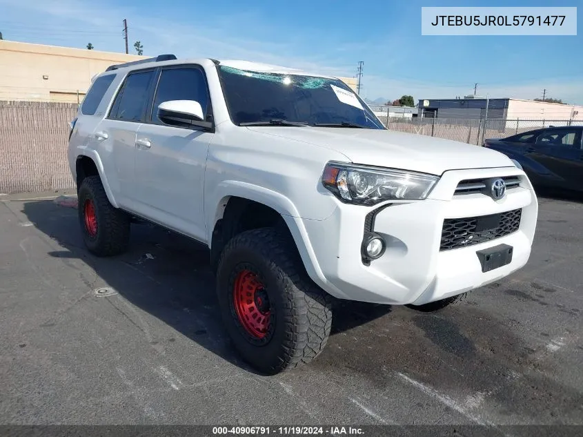 2020 Toyota 4Runner Sr5 VIN: JTEBU5JR0L5791477 Lot: 40906791