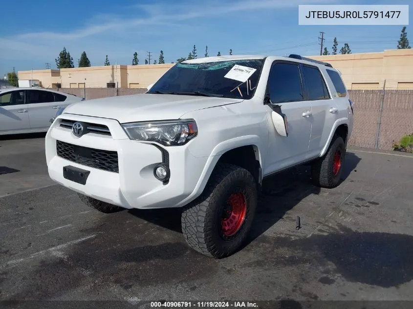 2020 Toyota 4Runner Sr5 VIN: JTEBU5JR0L5791477 Lot: 40906791