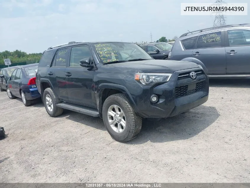 2021 Toyota 4Runner Sr5/Sr5 Premium/Venture/Trail/Limited Night Shade/Trd Off Road/Trd Off Road Prem/Trd Pro VIN: JTENU5JR0M5944390 Lot: 12031357