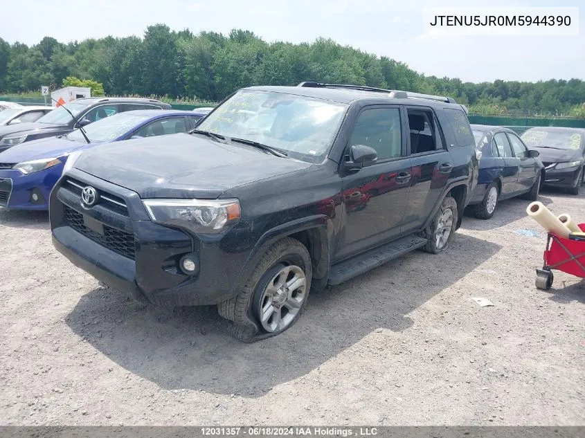 2021 Toyota 4Runner Sr5/Sr5 Premium/Venture/Trail/Limited Night Shade/Trd Off Road/Trd Off Road Prem/Trd Pro VIN: JTENU5JR0M5944390 Lot: 12031357