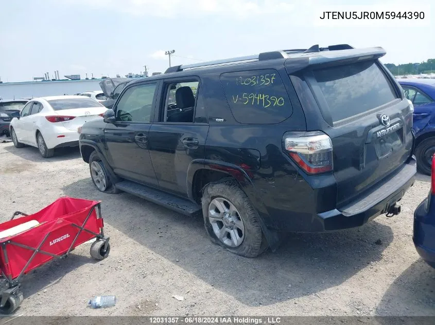 2021 Toyota 4Runner Sr5/Sr5 Premium/Venture/Trail/Limited Night Shade/Trd Off Road/Trd Off Road Prem/Trd Pro VIN: JTENU5JR0M5944390 Lot: 12031357