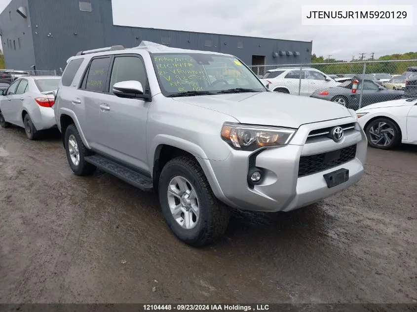 2021 Toyota 4Runner VIN: JTENU5JR1M5920129 Lot: 12104448