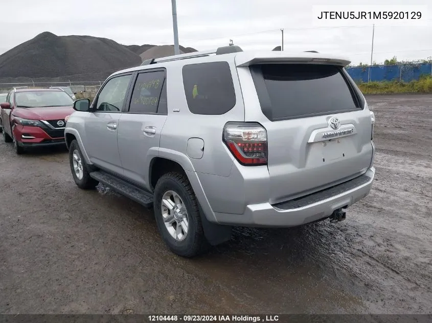 2021 Toyota 4Runner VIN: JTENU5JR1M5920129 Lot: 12104448