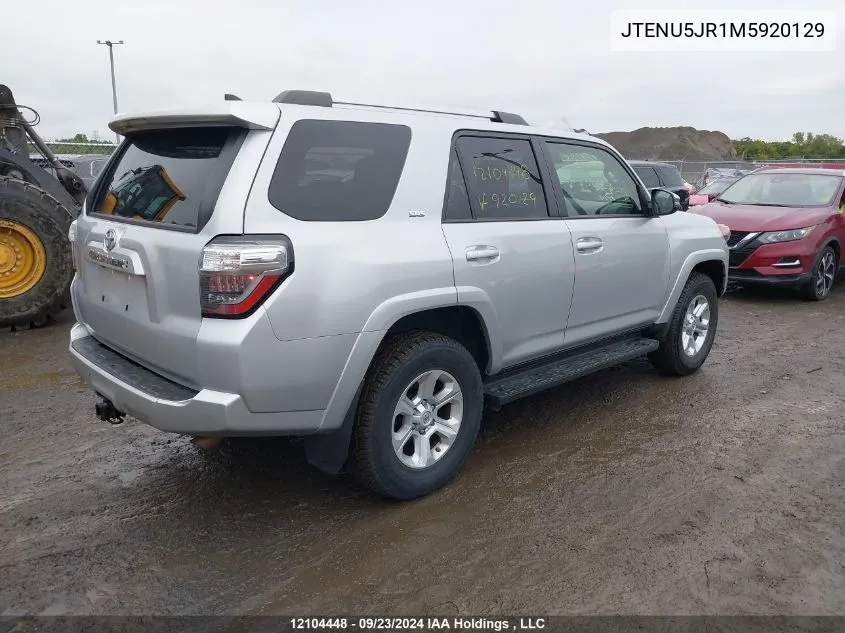 2021 Toyota 4Runner VIN: JTENU5JR1M5920129 Lot: 12104448