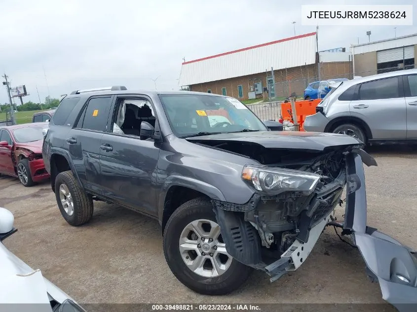 2021 Toyota 4Runner Sr5 VIN: JTEEU5JR8M5238624 Lot: 39498821