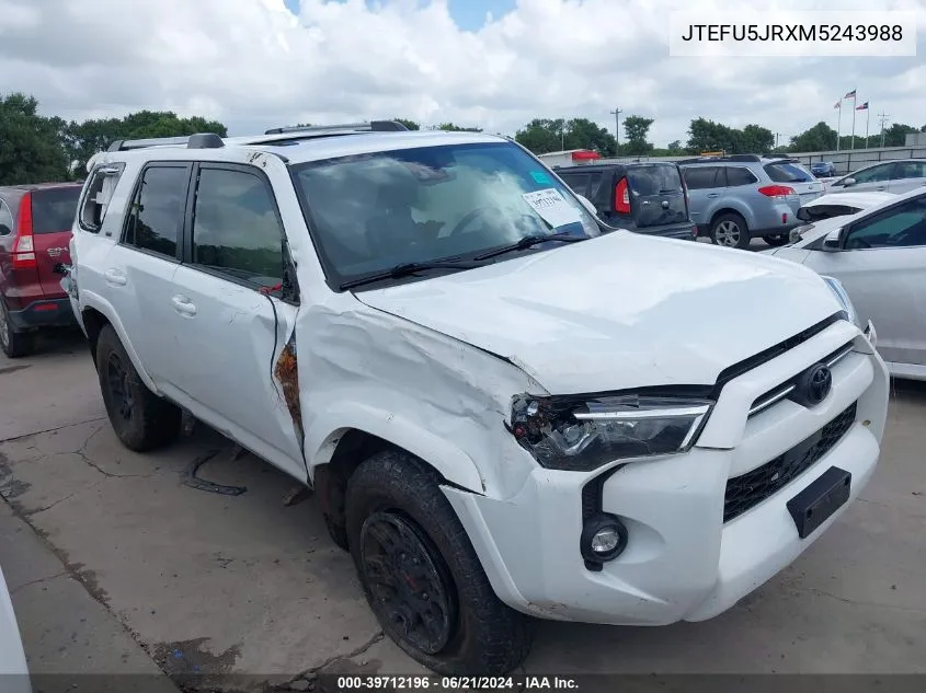 JTEFU5JRXM5243988 2021 Toyota 4Runner Sr5/Trail/Sr5 Premium/Lim