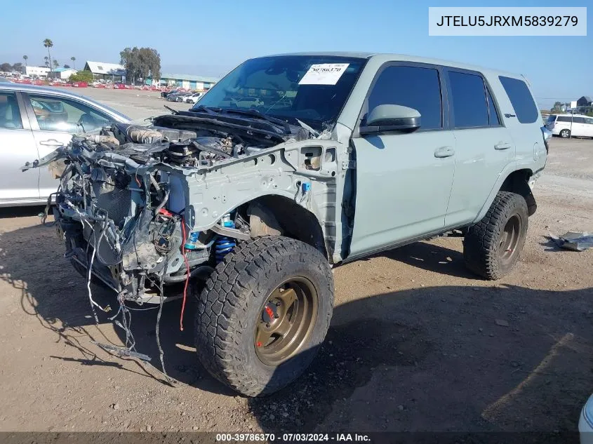 2021 Toyota 4Runner Trd Pro VIN: JTELU5JRXM5839279 Lot: 39786370