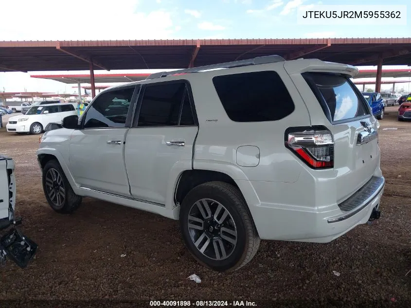 JTEKU5JR2M5955362 2021 Toyota 4Runner Trail/Sr5/Sr5 Premium/Lim