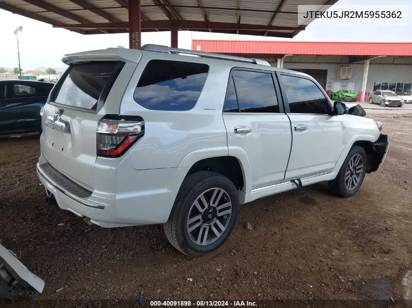 JTEKU5JR2M5955362 2021 Toyota 4Runner Trail/Sr5/Sr5 Premium/Lim