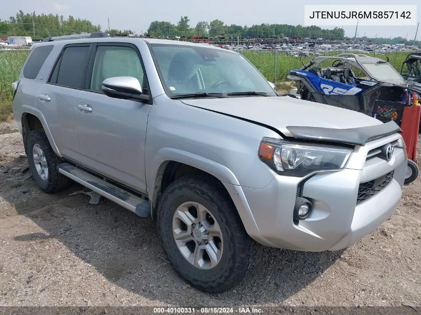 2021 Toyota 4Runner Sr5 Premium VIN: JTENU5JR6M5857142 Lot: 40100331