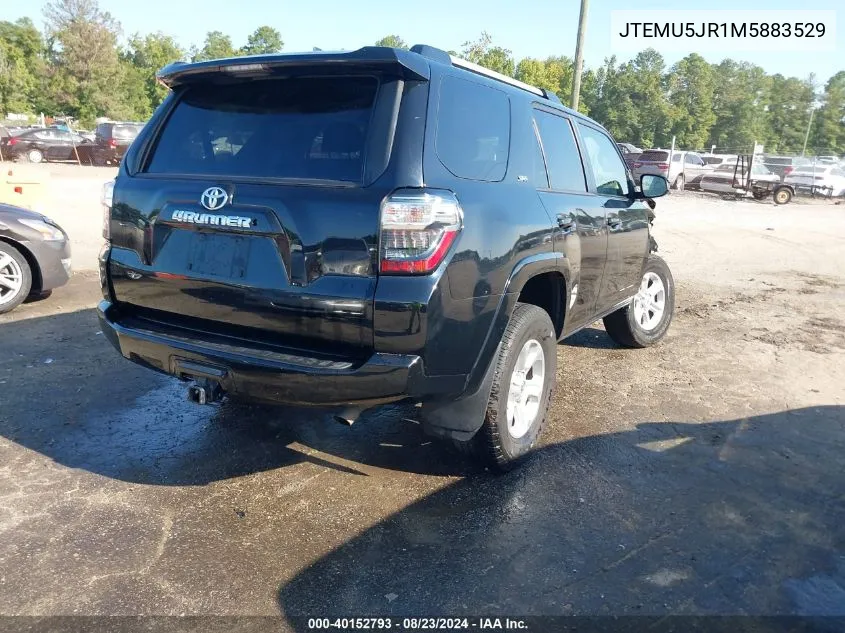 2021 Toyota 4Runner Sr5 VIN: JTEMU5JR1M5883529 Lot: 40152793