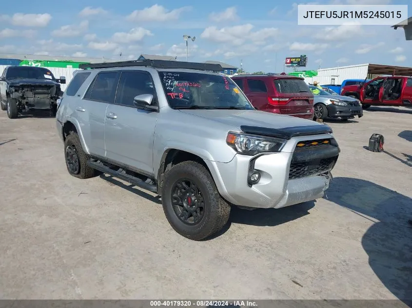 2021 Toyota 4Runner Sr5 Premium VIN: JTEFU5JR1M5245015 Lot: 40179320