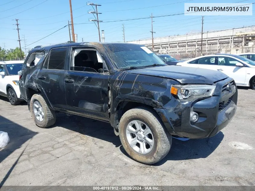 2021 Toyota 4Runner Sr5 VIN: JTEMU5JR9M5916387 Lot: 40197912