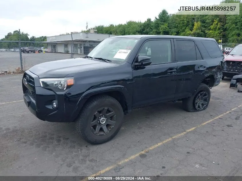 2021 Toyota 4Runner Trail Special Edition VIN: JTEBU5JR4M5898257 Lot: 40219009