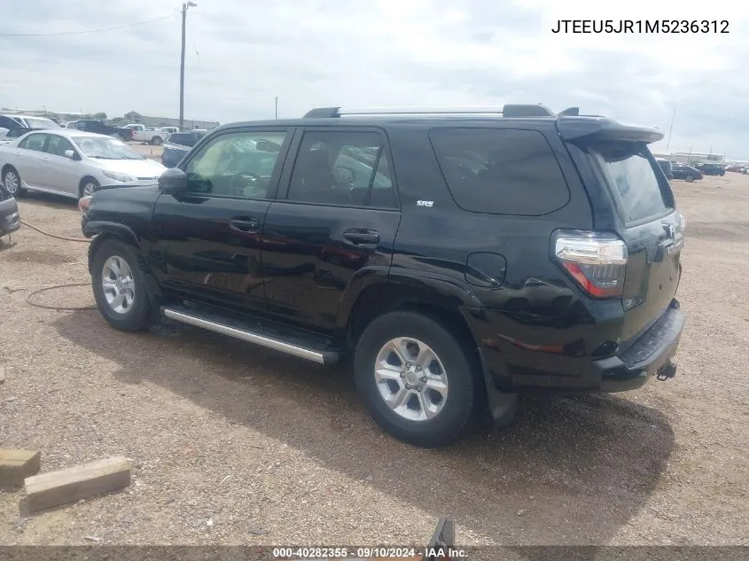 2021 Toyota 4Runner Sr5/Trail/Sr5 Premium/Limited/Night Shade VIN: JTEEU5JR1M5236312 Lot: 40282355