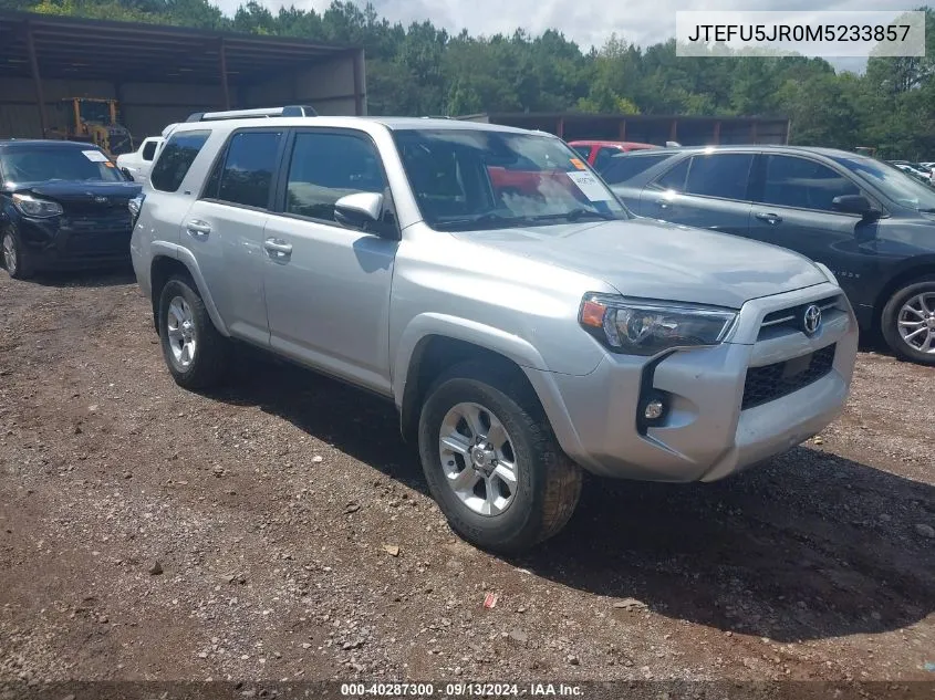 2021 Toyota 4Runner Sr5/Trail/Sr5 Premium/Limited/Night Shade VIN: JTEFU5JR0M5233857 Lot: 40287300