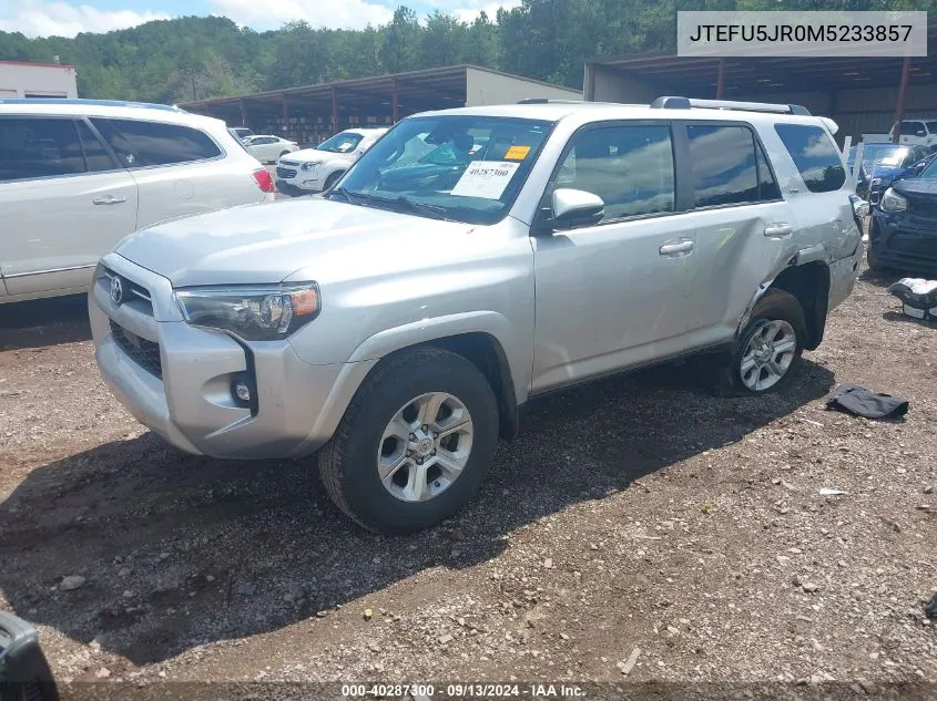 2021 Toyota 4Runner Sr5/Trail/Sr5 Premium/Limited/Night Shade VIN: JTEFU5JR0M5233857 Lot: 40287300