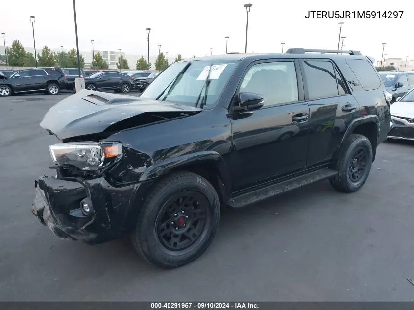 2021 Toyota 4Runner Trd Off Road Premium VIN: JTERU5JR1M5914297 Lot: 40291957