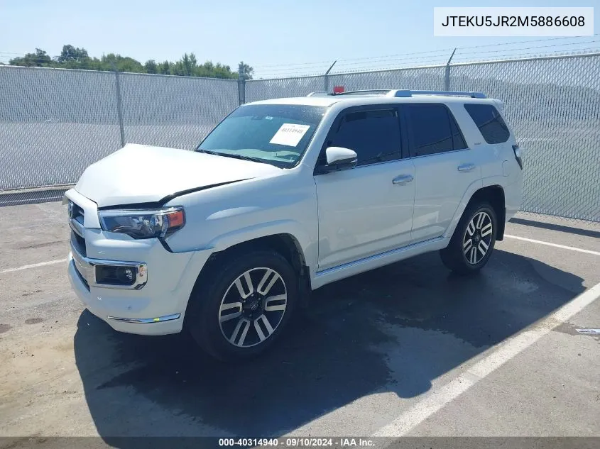 2021 Toyota 4Runner Limited VIN: JTEKU5JR2M5886608 Lot: 40314940