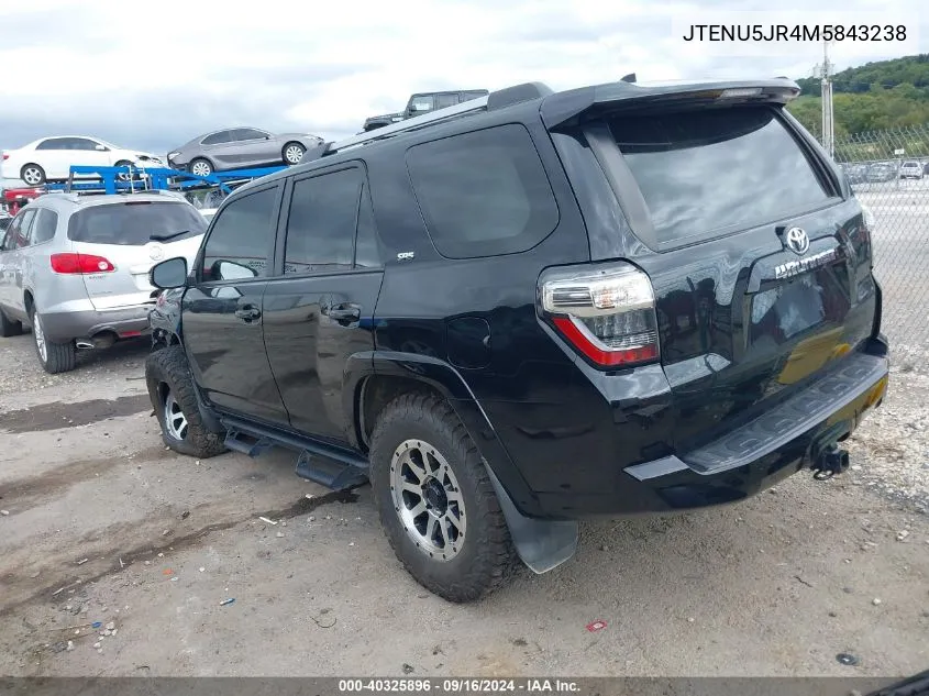 2021 Toyota 4Runner Sr5 Premium VIN: JTENU5JR4M5843238 Lot: 40325896