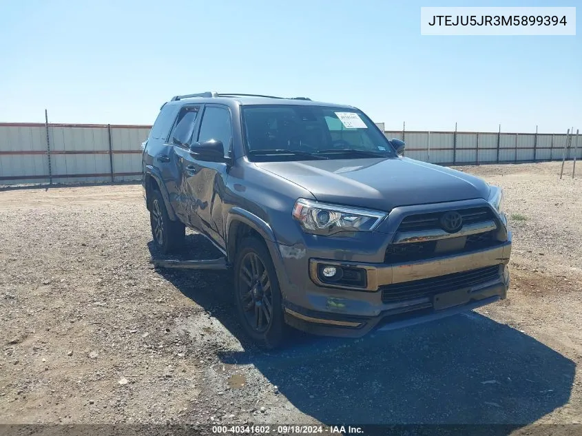 2021 Toyota 4Runner Nightshade Special Edition VIN: JTEJU5JR3M5899394 Lot: 40341602