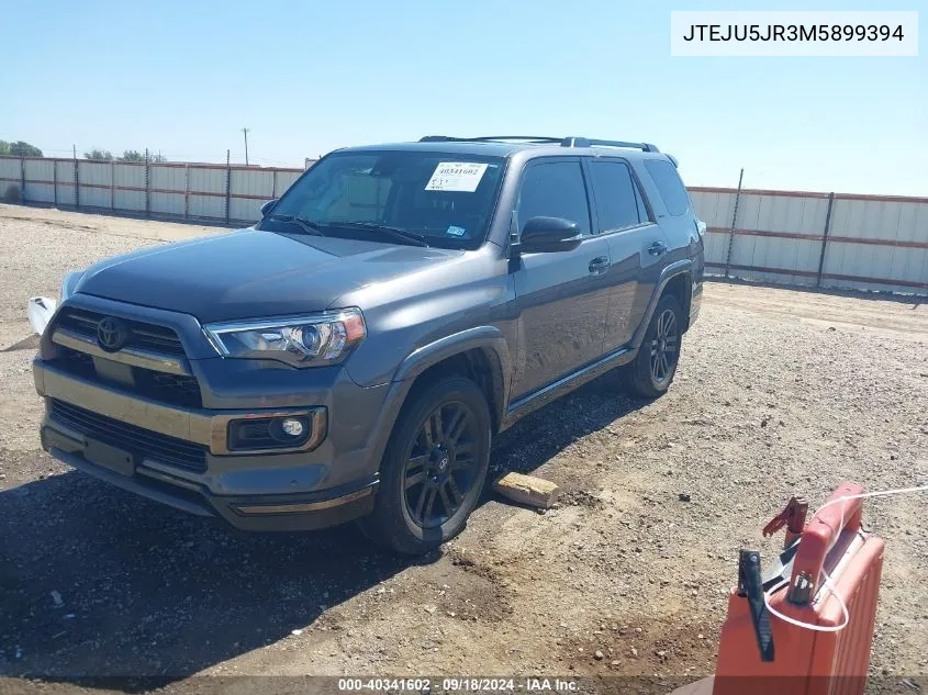 2021 Toyota 4Runner Nightshade Special Edition VIN: JTEJU5JR3M5899394 Lot: 40341602