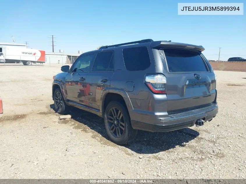 2021 Toyota 4Runner Nightshade Special Edition VIN: JTEJU5JR3M5899394 Lot: 40341602