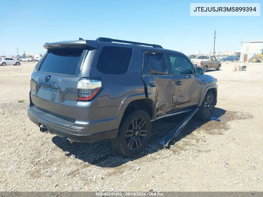 2021 Toyota 4Runner Nightshade Special Edition VIN: JTEJU5JR3M5899394 Lot: 40341602