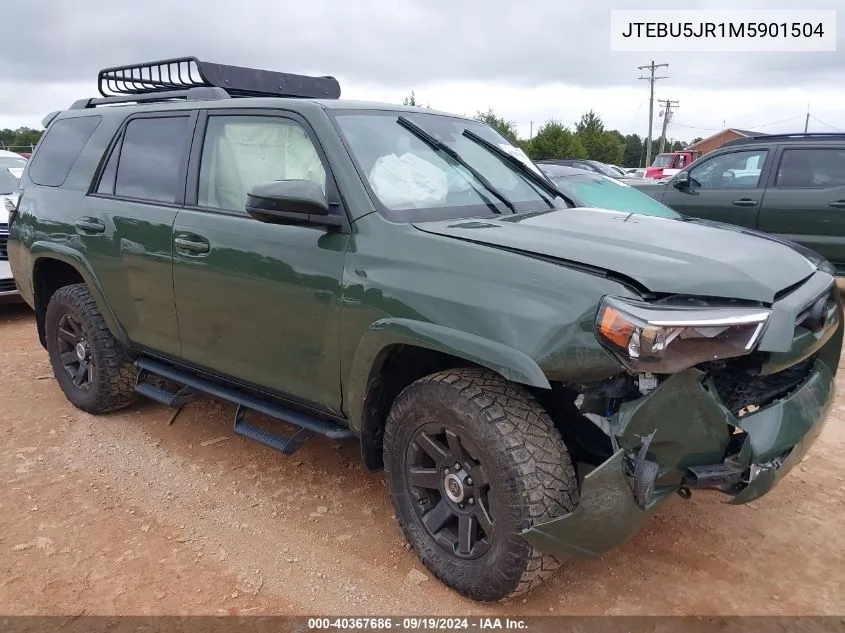 2021 Toyota 4Runner Trail Special Edition VIN: JTEBU5JR1M5901504 Lot: 40367686