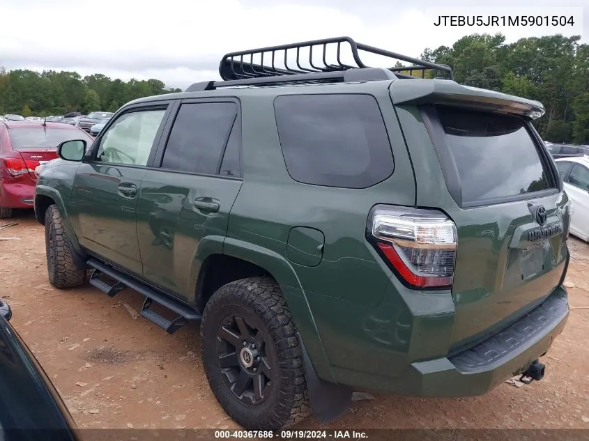 2021 Toyota 4Runner Trail Special Edition VIN: JTEBU5JR1M5901504 Lot: 40367686