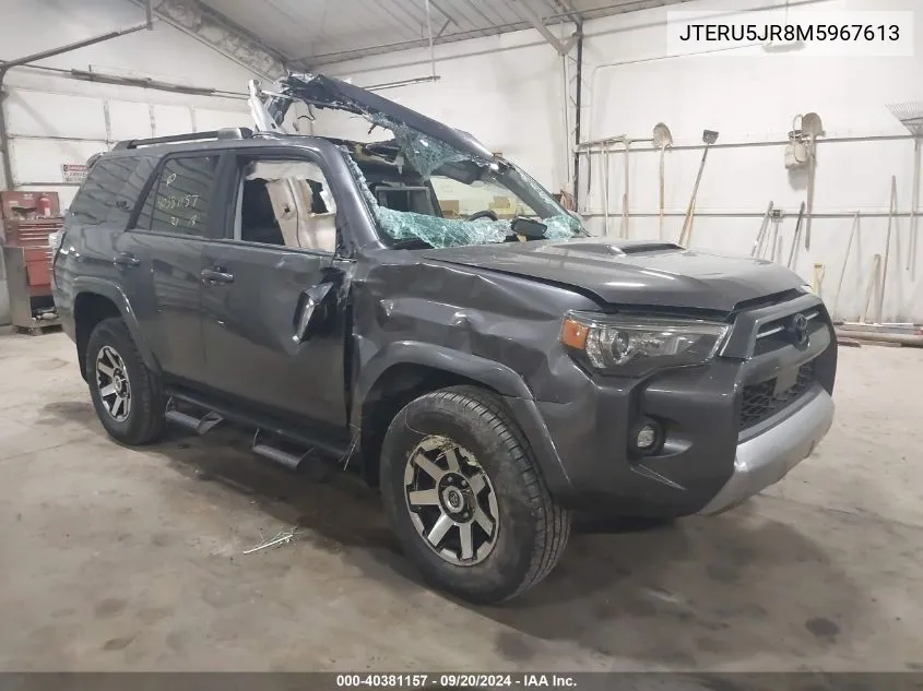 2021 Toyota 4Runner Trd Off Road Premium VIN: JTERU5JR8M5967613 Lot: 40381157