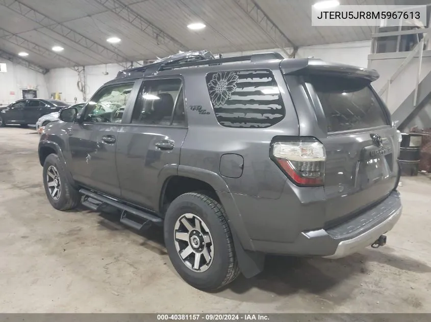 2021 Toyota 4Runner Trd Off Road Premium VIN: JTERU5JR8M5967613 Lot: 40381157