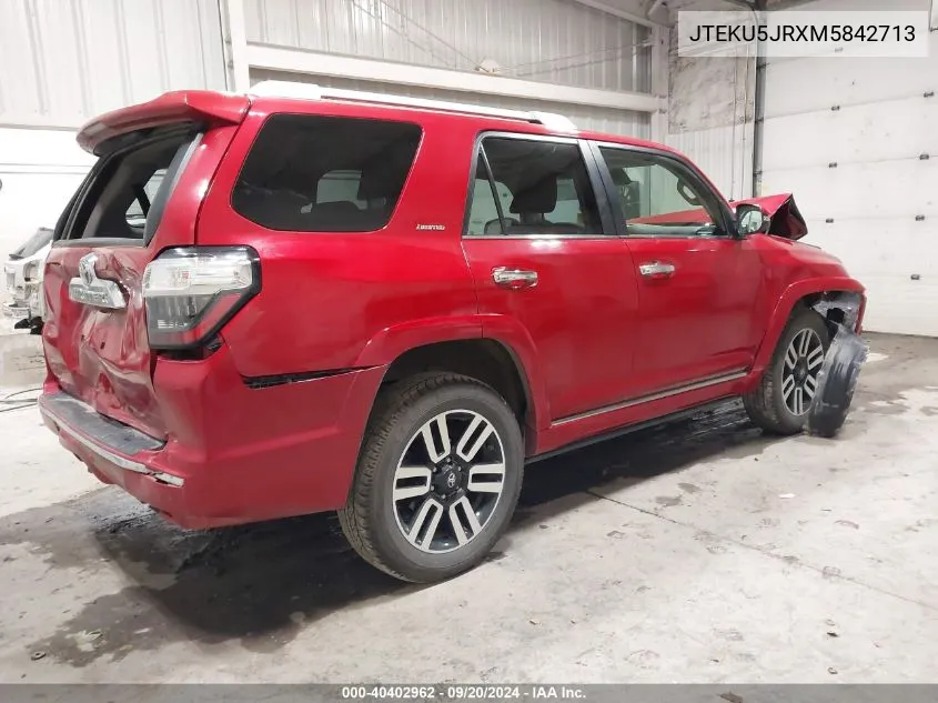 JTEKU5JRXM5842713 2021 Toyota 4Runner Limited