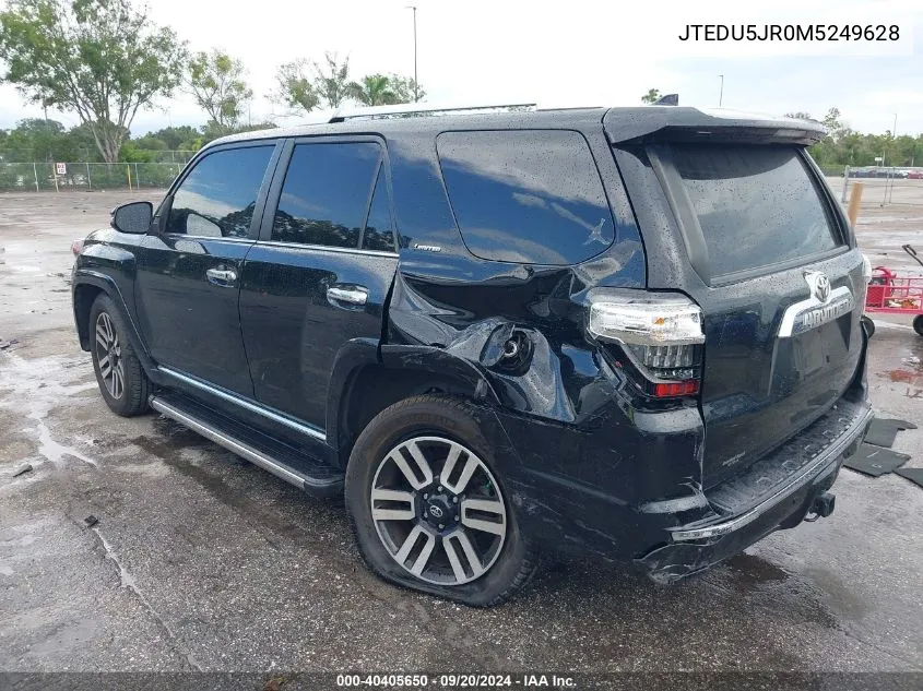 2021 Toyota 4Runner Limited VIN: JTEDU5JR0M5249628 Lot: 40405650