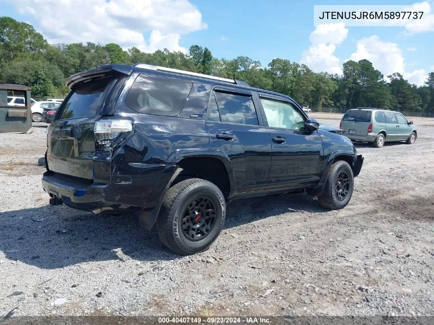 2021 Toyota 4Runner Sr5/Sr5 Premium/Venture/Trail/Limited Night Shade/Trd Off Road/Trd Off Road Prem/Trd Pro VIN: JTENU5JR6M5897737 Lot: 40407149