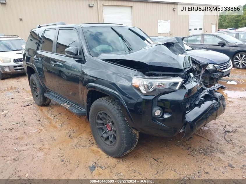 2021 Toyota 4Runner Trd Off Road Premium VIN: JTERU5JRXM5933866 Lot: 40443599