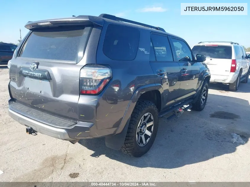 2021 Toyota 4Runner Trd Off Road Premium VIN: JTERU5JR9M5962050 Lot: 40444734