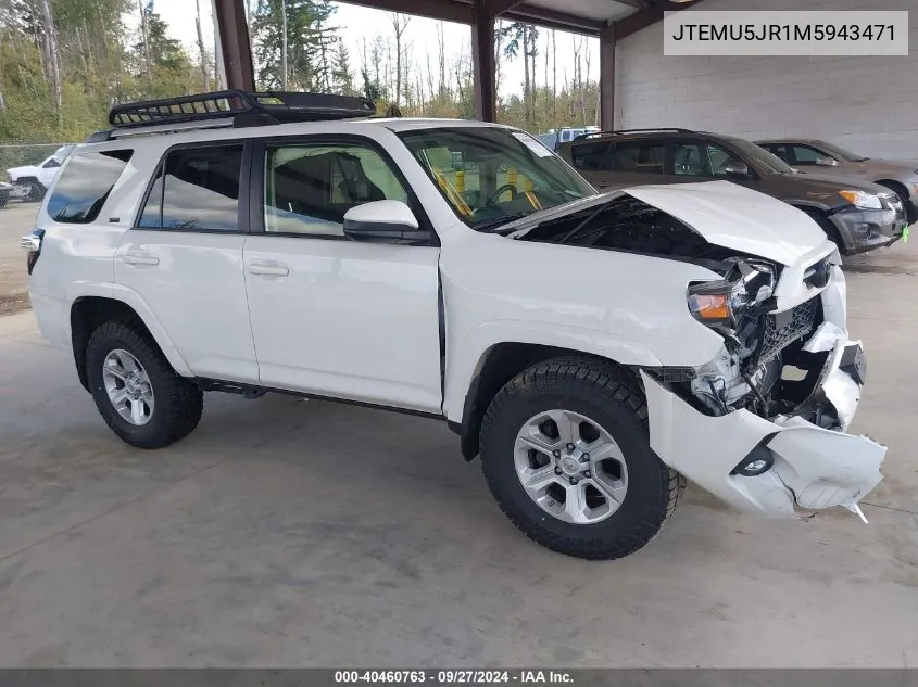 JTEMU5JR1M5943471 2021 Toyota 4Runner Sr5