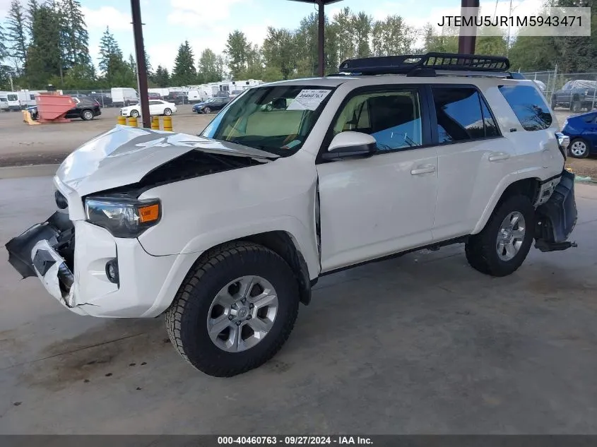 JTEMU5JR1M5943471 2021 Toyota 4Runner Sr5