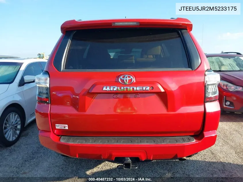 2021 Toyota 4Runner Sr5 VIN: JTEEU5JR2M5233175 Lot: 40487232