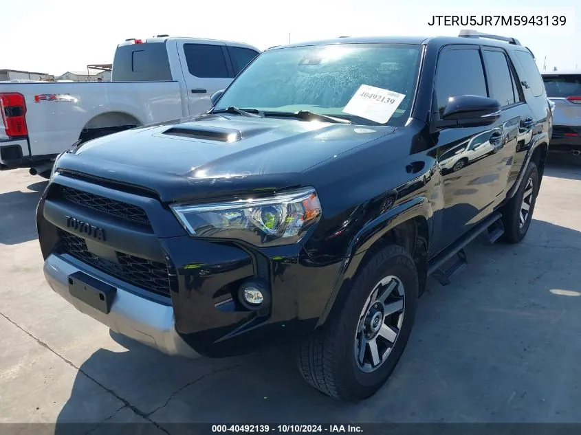 2021 Toyota 4Runner Trd Off Road Premium VIN: JTERU5JR7M5943139 Lot: 40492139