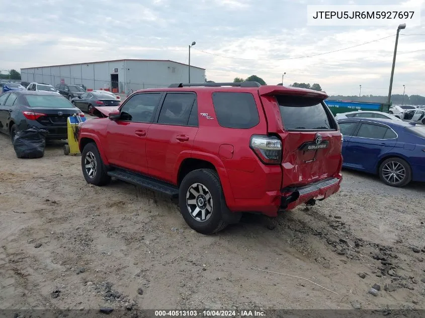 JTEPU5JR6M5927697 2021 Toyota 4Runner Trd Off Road