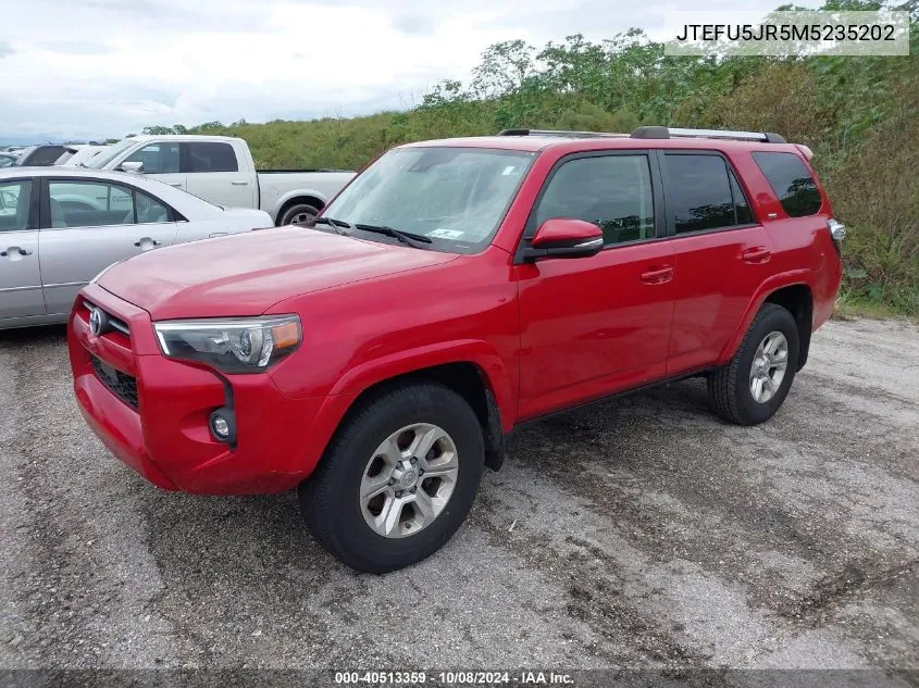 JTEFU5JR5M5235202 2021 Toyota 4Runner Sr5 Premium