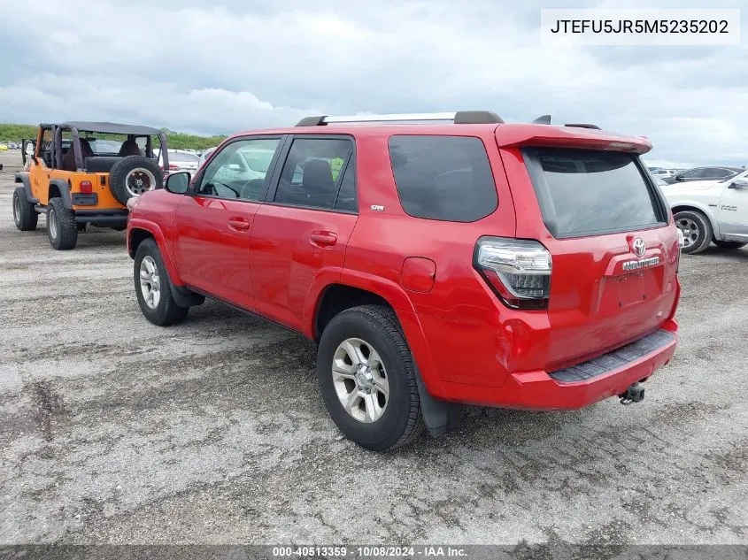 JTEFU5JR5M5235202 2021 Toyota 4Runner Sr5 Premium