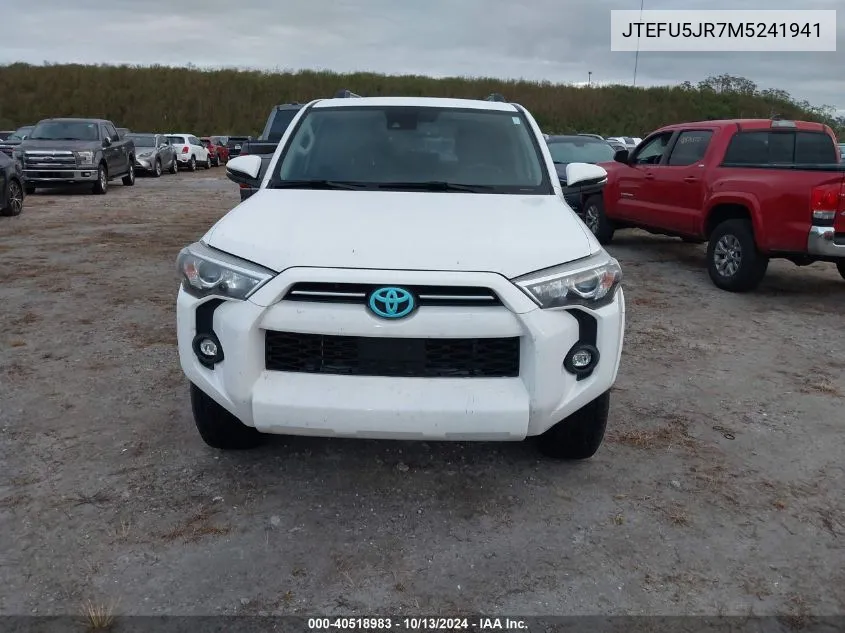 JTEFU5JR7M5241941 2021 Toyota 4Runner Sr5 Premium