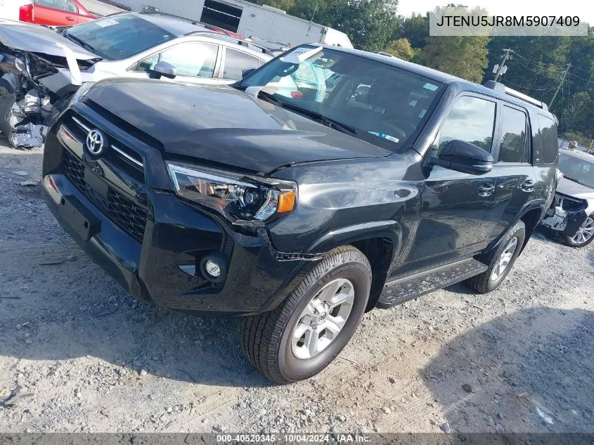 2021 Toyota 4Runner Sr5 Premium VIN: JTENU5JR8M5907409 Lot: 40520345