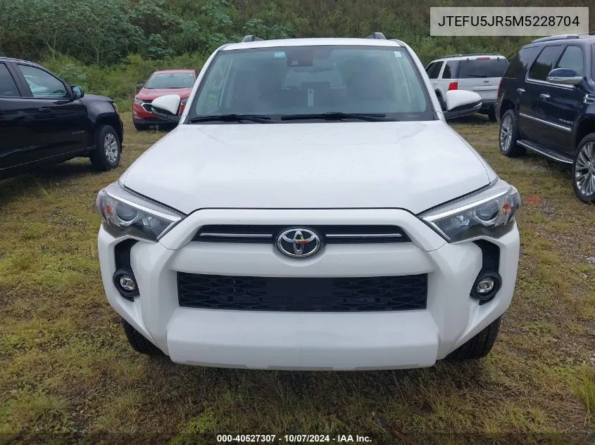 2021 Toyota 4Runner Sr5/Trail/Sr5 Premium/Lim VIN: JTEFU5JR5M5228704 Lot: 40527307